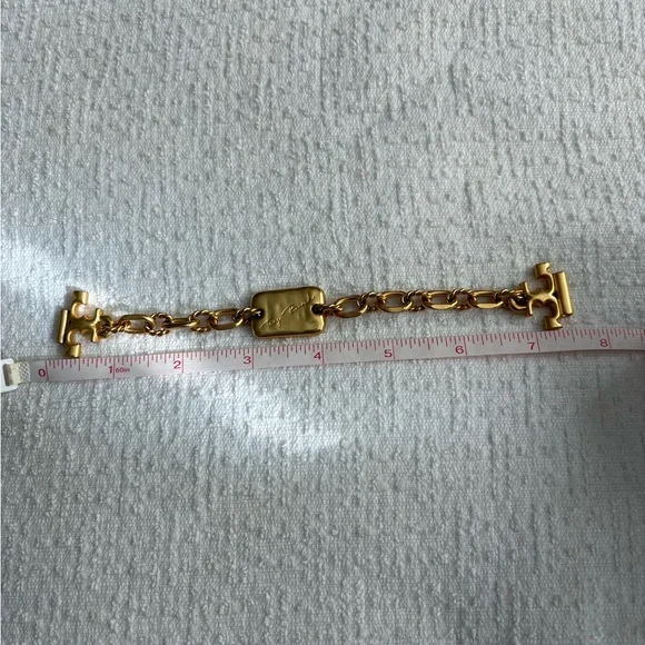 Tory Burch Roxanne Gold Logo Chain Bracelet - Picture 5 of 5